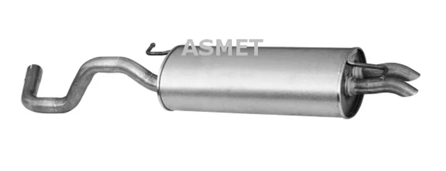 ASMET silenziatore finale silenziatore post-silenziatore 03.090 per SEAT VW GOLF AUDI LEON A3 4