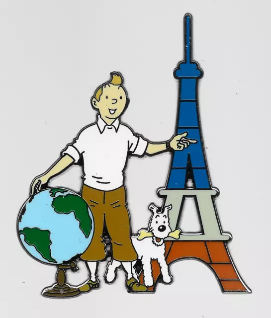 pin's  BD TINTIN  et Milou  TOUR EIFEL