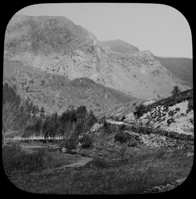CASTLE CRAIG AND VALLEY BORROWDALE C1887 Magic Lantern Slide LAKE DISTRICT PHOTO