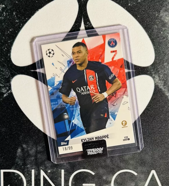 2023-24 Topps Total Football - Kylian Mbappe 1st Edition #/99 - Paris PSG
