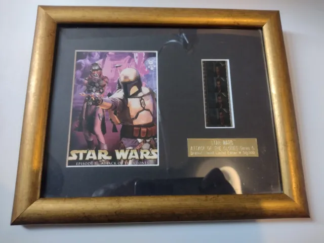 Star Wars Episode 2 II Attack Of The Clones Film Cell Framed COA Obi Wan Movie