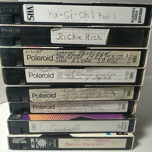 8 BLANK VHS Tapes Recordable Prerecorded Kids Movies Used Fuji Scotch VCR T120 13.52 PicClick CA