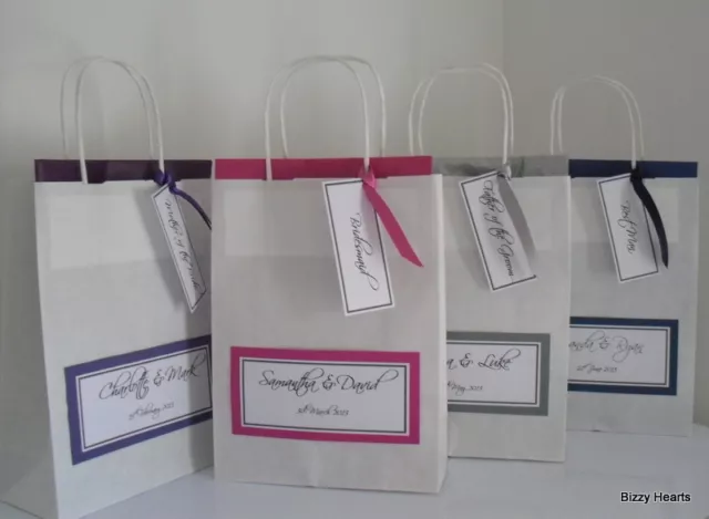 Luxury Personalised Paper Wedding Favour Party Gift Bag