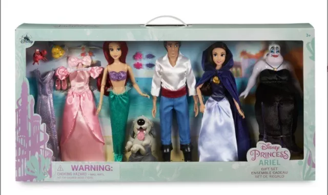 Disney Store The Little Mermaid Deluxe Doll Gift Set- Vanessa, Ursula Ariel NEW(
