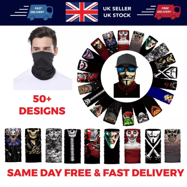 Balaclava Cycling Neck Tube Scarf Snood Biker Face Mask Warmer Bandana Multi Use