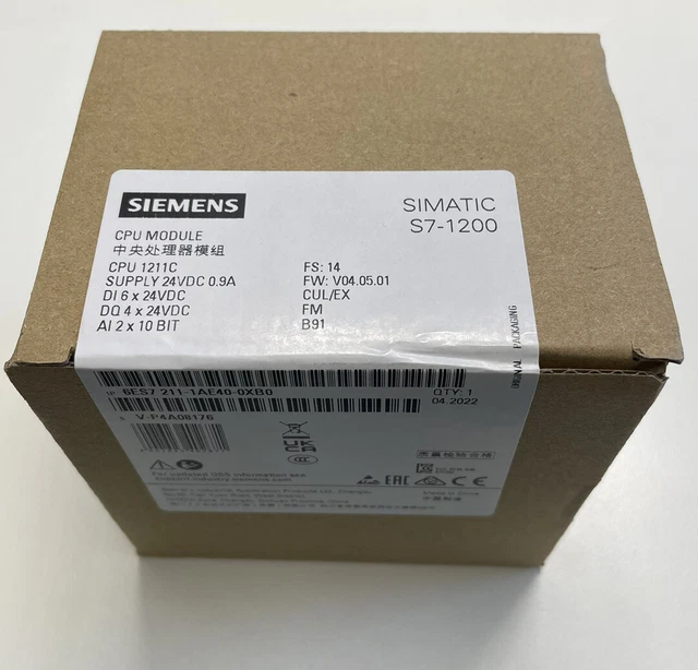 Siemens Simatic S7 CPU 1211C 6es7211-1ae40-0xb0 Neu OVP