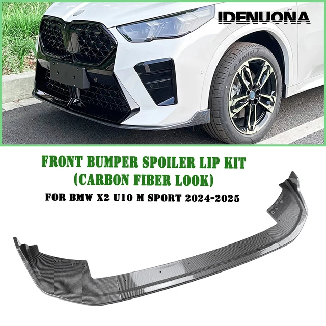 Paraurti Anteriore Splitter Per BMW X2 U10 M Sport 2023-2025 - Accessorio Sportivo In ABS Glossy Black