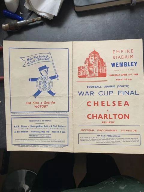 1944 Cup Final Programme