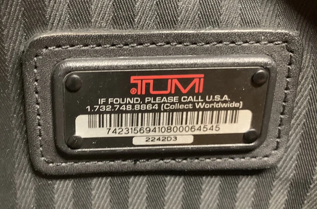 Tumi Black ballistic Nylon Wheeled Garment Bag Suitcase 2242D3 7