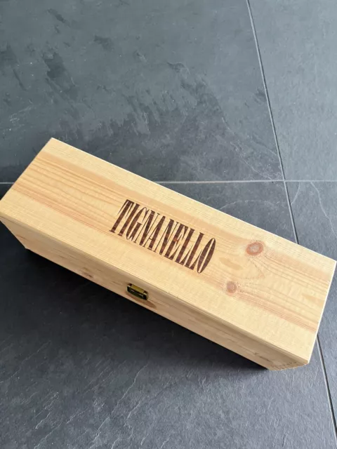 Antinori Tignanello Wein, Original Holzkiste Deko Sammler leer