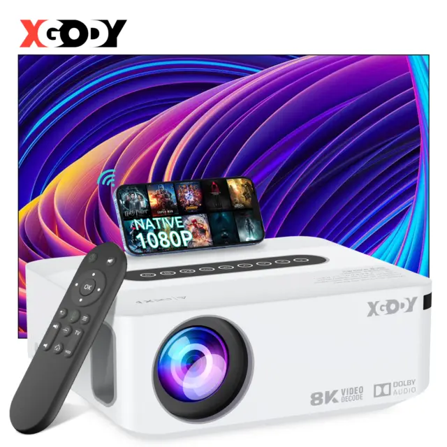 2024 NEU Beamer Projektor Heimkino LCD UHD 4K 5G WiFi Bluetooth Android TV 9.0