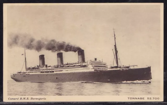 Rms Berengaria, Cunard Line Printed Photo Postcard