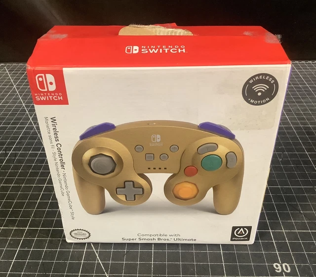 POWER A GAMECUBE Style Wireless Controller for Nintendo Switch Gold