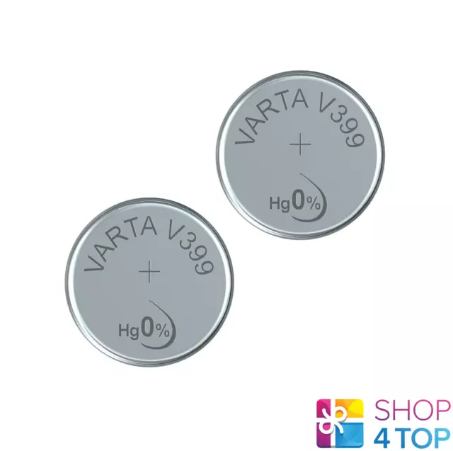 2 Varta 399 Sr927W Battery Silver 1.55V Sr57 Coin Button Cell Watch Exp 2026 New