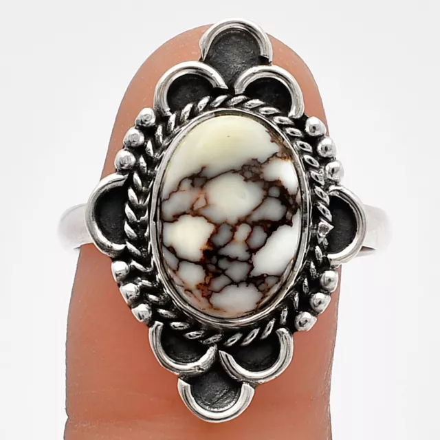 Natural Wild Horse Jasper 925 Sterling Silver Ring s.10 Jewelry R-1229