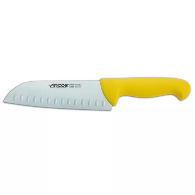 Cuchillo Santoku Arcos Colour - Prof  290600 con alveolos de acero inoxidable Ni