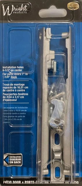 Wright Non-Keyed Reversible Flush-Mount Patio Door Latch - Aluminum -  V1195