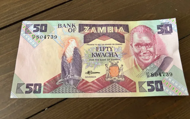 ZAMBIA 50 Kwacha, 1986, P-28, UNC World Currency