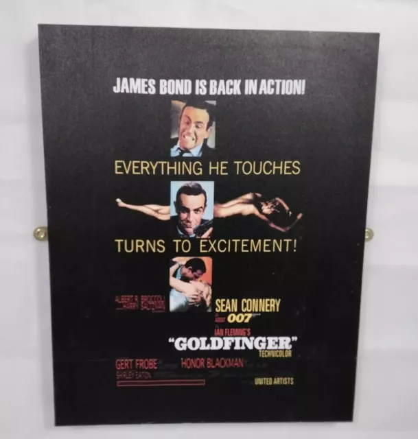 James Bond Goldfinger Movie Poster Replica Framed Wall Picture 40cm x 50cm