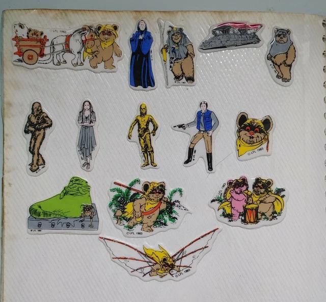 Vintage Sticker Book Collection  A Team Garfield Star Wars Puffy Scrapbook