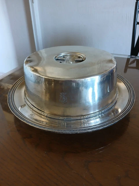 Grand Plat Christofle Ancien Avec Couvercle – Collection, Monogrammé, Métal Argenté, 12