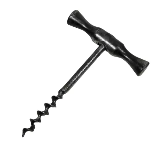 Corkscrew Wrought Iron Forged Handle 18Th Century Antique Decade 1700´S