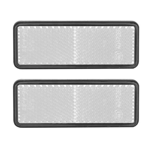 Paquete doble de reflectores de parachoques rectangulares para puerta de automóvil Simply autoadhesivos - CLARO