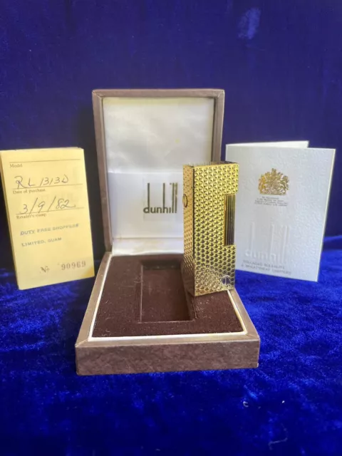 RARE DUNHILL ROLLAGAS Lighter Botanical Gold New Old Stock 1 Year ...