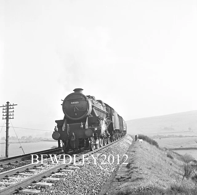 NEGATIVE 6X6CM LMS STANIER 5MT 44803 BANKED BY 42251 ON GREENHOLME 24/9 ...