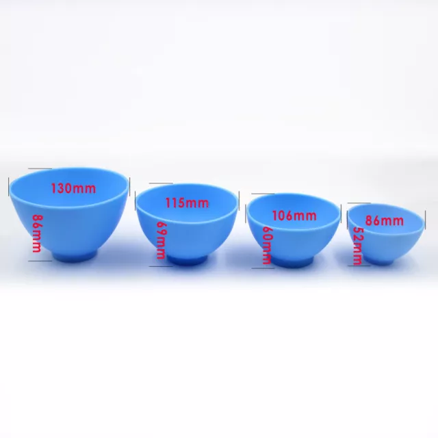 Dental Lab Mixing Bowl Blue Nonstick Flexible Silicone Rubber Impression Cup