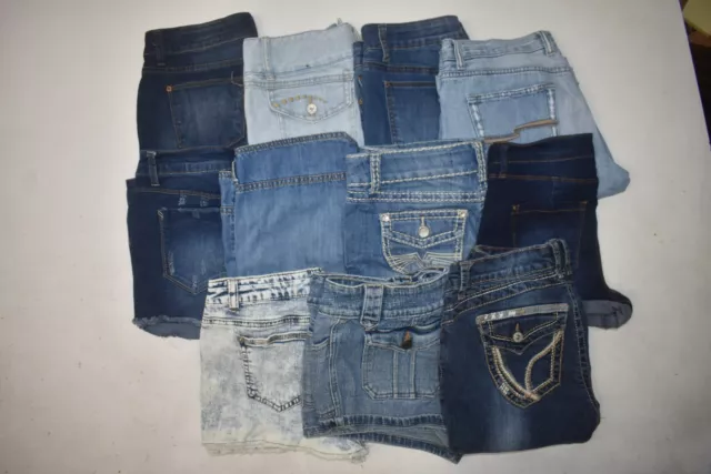 Wholesale Bulk Lot of 11 Juniors Size 9 Spring Summer Casual Denim Shorts