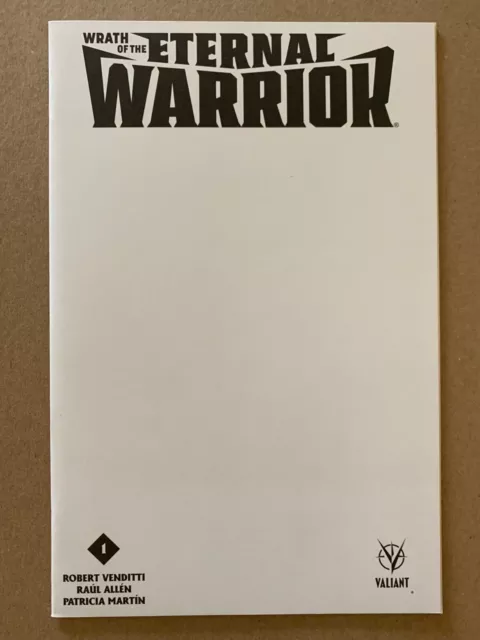 Wrath Of The Eternal Warrior #1 Blank "Sketch" Variant Cover Vf/Nm 1St Printing