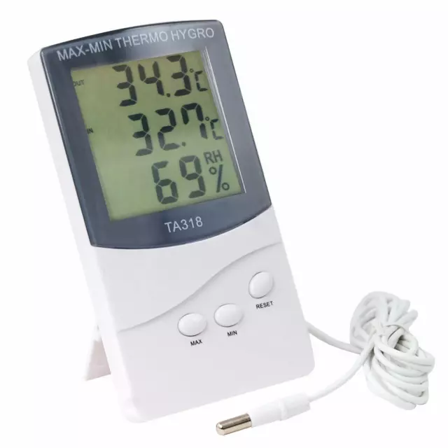 TRIXES Digital Thermometer NEW Indoor Outdoor Alarm Weather Temperature Sensors