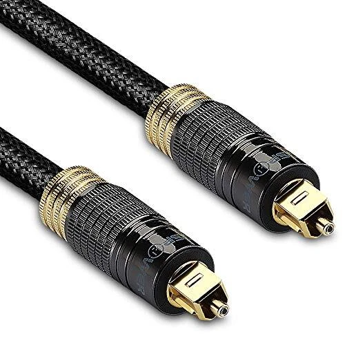 (6 Feet 24K Gold Plated Toslink Digital Optical Audio Cable (S/PDIF) - [Zero ...