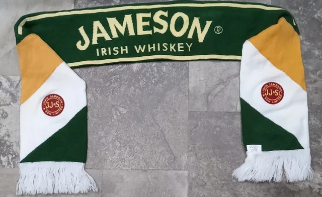 Jameson Irish Whiskey JJ& Son Limited 64" Knit Scarf Green Orange White New