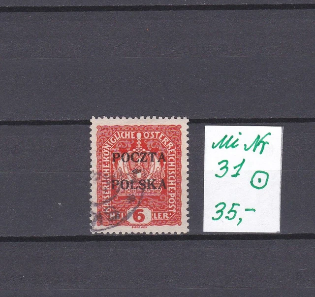 Briefmarken Polen Mi Nr 31 gestempelt