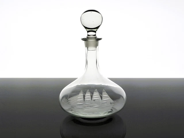 Toscany Crystal Clipper Captains Ships Decanter – Wine Cognac Whiskey Liquor