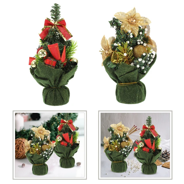 2 pz albero di Natale vacanza decorazione tavolo albero realistico
