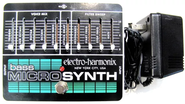 Used Electro-Harmonix EHX Bass Microsynth Analog Micro Synthesizer Pedal