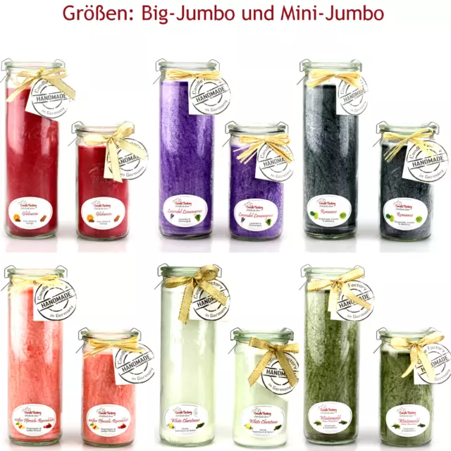 Candle Factory Big Jumbo Duftkerze Windlicht Jumbos Kerze Weckglas