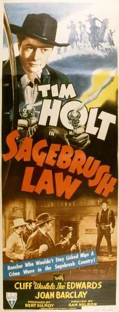 Sagebrush Law Poster Tim Holt 1943 Movie Old Photo