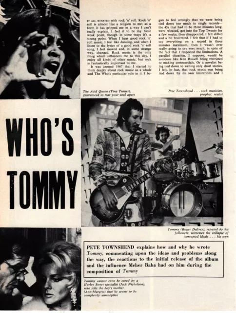 (F&F25) Article & Picture: The Who's Tommy Pete Townshend, Roger Daltrey