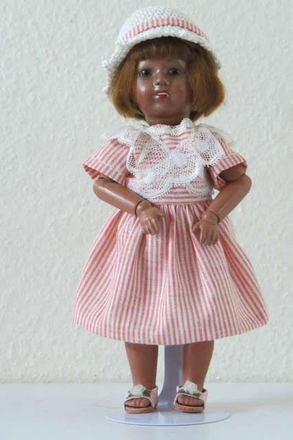 Poupée Loulette Asiatique 24 Cm - Création Porcelaine Yeux Soufflés