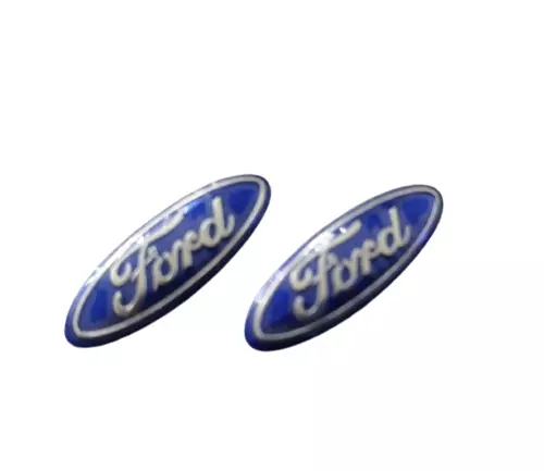2x NEU Fernbedienung Schlüsselanhänger Abzeichen Emblem Aufkleber Logo für Ford in blau - 21x7mm