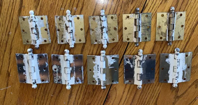 Vintage Door Hinges Lot Antique Salvage Hardware