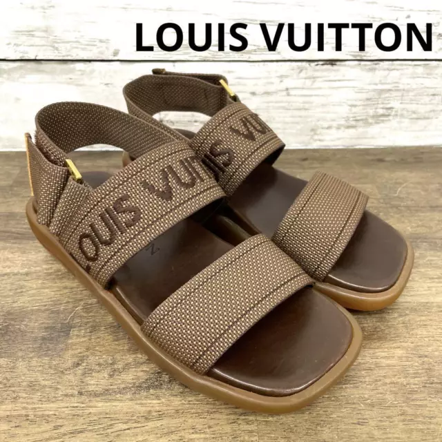 LOUIS VUITTON Wedge Sole Sandals Big Icon Thick size 36 23cm