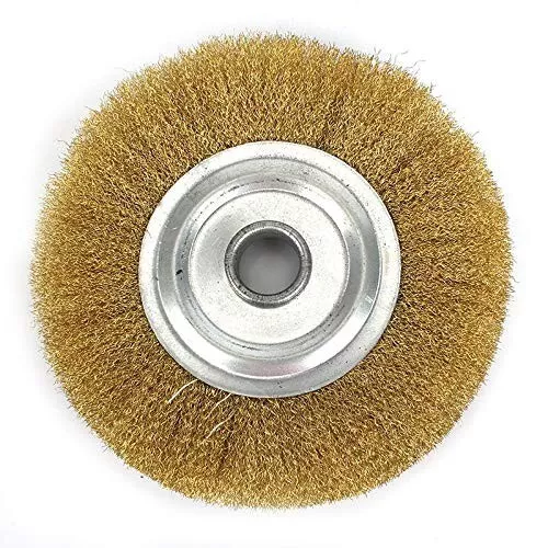 Copper Wire Wheel Pure Brass Brush for Bench Grinder Metal Polishing 5 Inch