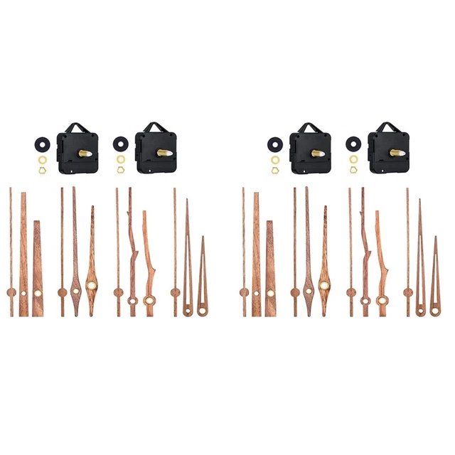 Kit Mécanisme D'Horloge Quartz - 4 Types Tiges Longues Avec Aiguilles Pour DIY Horloges