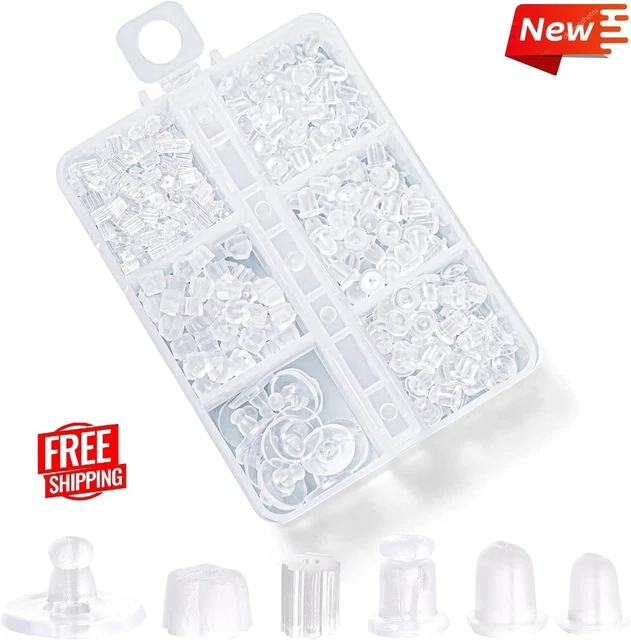 Lot De 200 Fermoirs Plastique Pour Boucles D'Oreilles - Taille 5x6 Mm - Création Bijoux