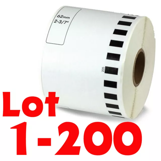 LOT 1-200 Parer Rolls DK-2205 Continuous Label Compatible Brother® CARTRIDGE